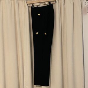 St. John Black Trousers with Gold Buttons 4